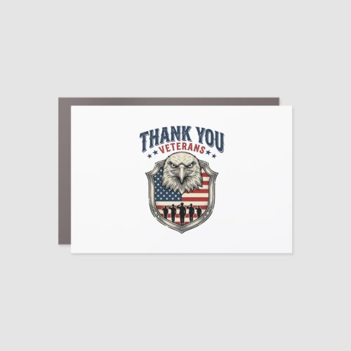 Thank You Veterans Patriotic Eagle Shield Shirt_1 Car Magnet