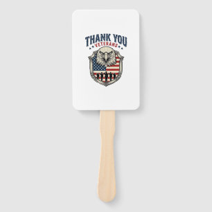 Thank You Veterans Patriotic Eagle Shield Shirt_1 Hand Fan