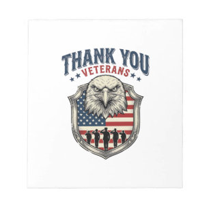 Thank You Veterans Patriotic Eagle Shield Shirt_1 Notepad