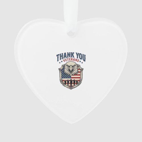 Thank You Veterans Patriotic Eagle Shield Shirt_1 Ornament