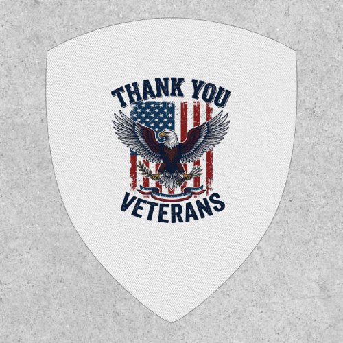 Thank You Veterans Patriotic Eagle Vintage Patch