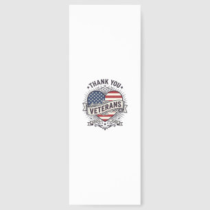 Thank You Veterans Patriotic Heart Vector Design_1 Bookmarks