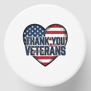 Thank You Veterans Patriotic Heart Vintage Design_ Mini Candle Favors