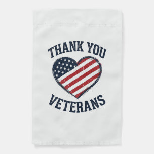 Thank You Veterans Patriotic Heart Vintage Shirt D Garden Flag