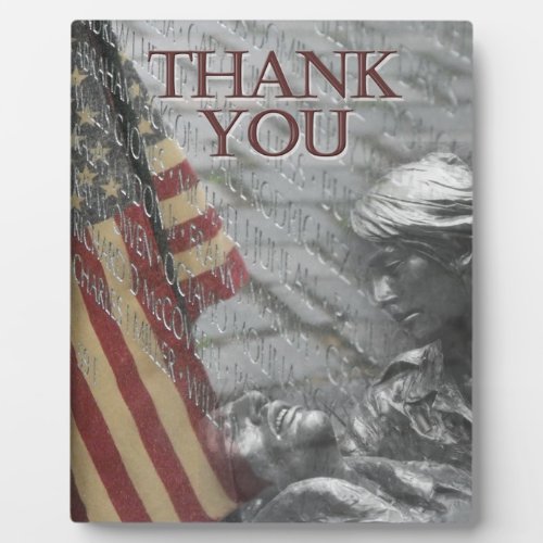 Thank You Veterans Plaque