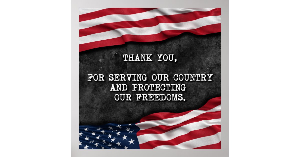 Thank you veterans. poster | Zazzle