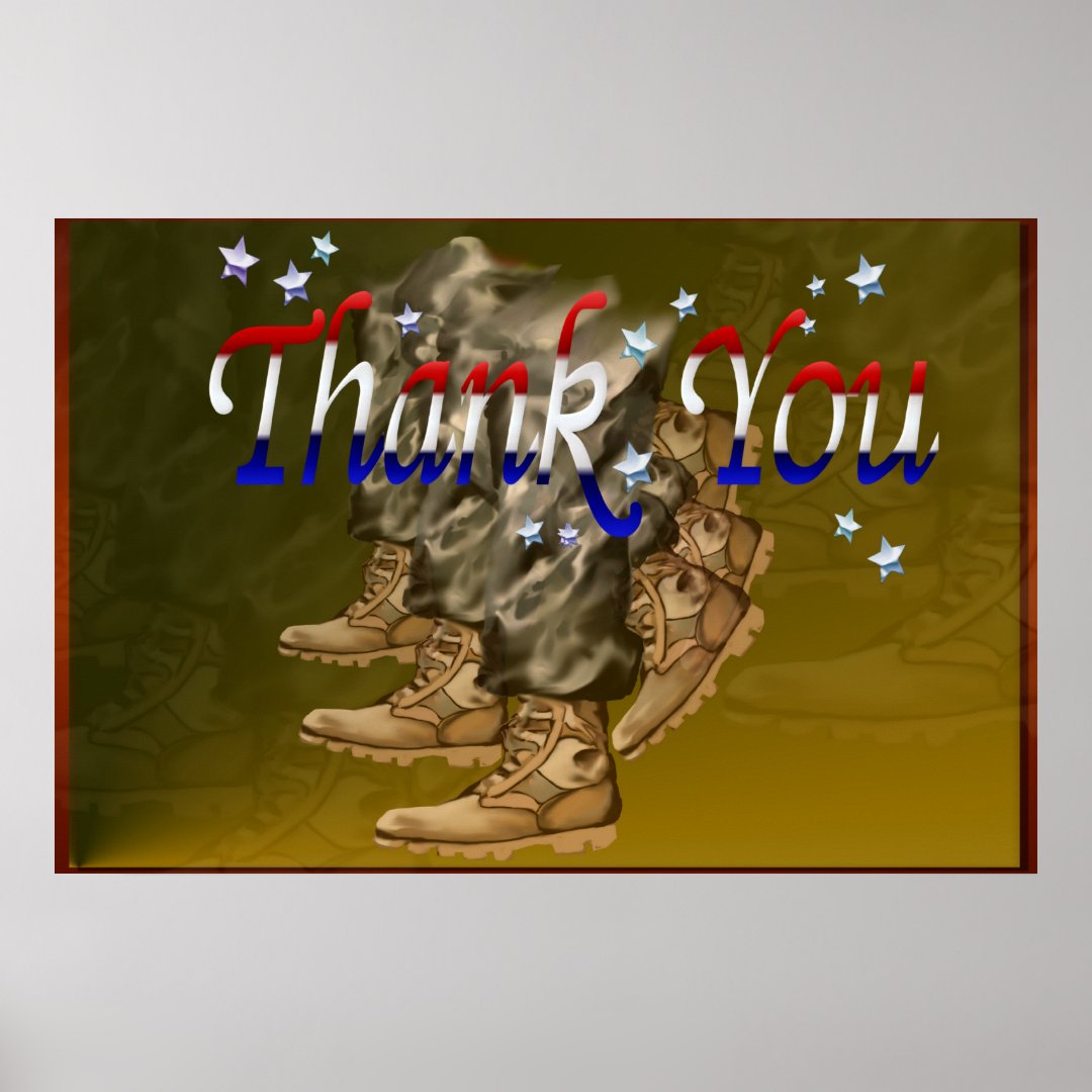 Thank You Veterans-Posters Poster | Zazzle
