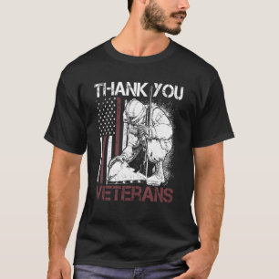 Thank You Veterans Proud Veteran Day Dad Grandpa T-Shirt