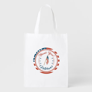Thank You Veterans Reusable Grocery Bag