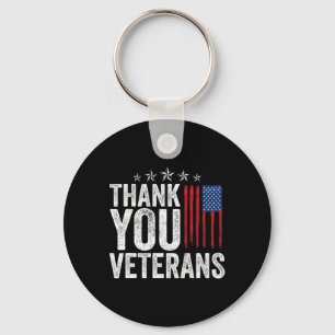 Thank You Veterans Service Patriot Veteran Day Ame Keychain