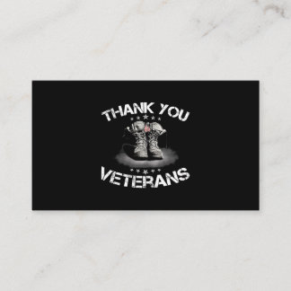Thank You Veterans shirts Proud Veteran Day Dad Gr Business Card
