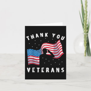 Thank You Veterans Soldier Us Flag America Memoria Card