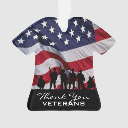 Thank You Veterans - Soldiers Silhouette Ornament