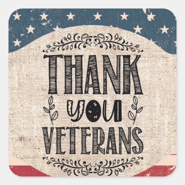 Thank You Veterans Sticker (Front)
