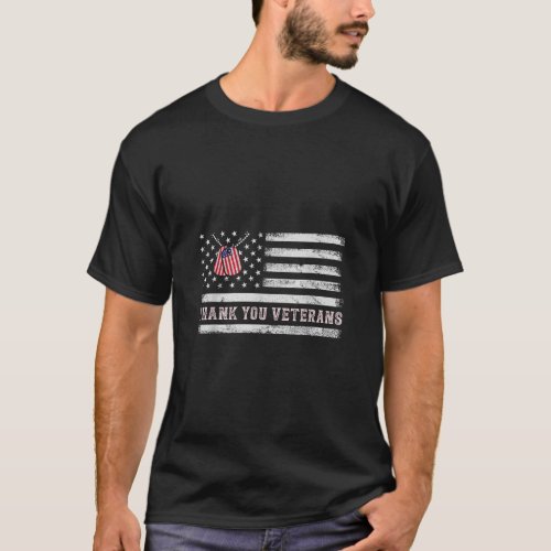 THANK YOU Veterans Thank You Soldiers Patriotic  T_Shirt