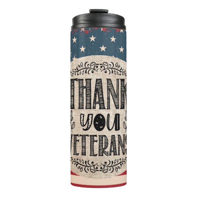 Thank You Veterans Thermal Tumbler (Front)