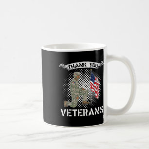 Thank You Veterans Usa Flag Proud Soldier Memorial Coffee Mug