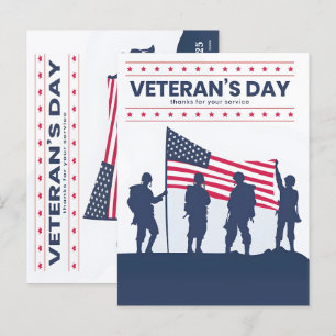 Thank You Veterans: Your Service Inspires Us All Holiday Postcard