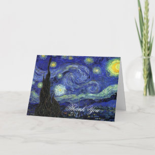 Thank you. Vincent van Gogh, Starry Night Thank You Card