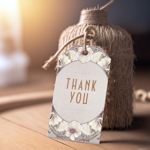 Thank You Vintage Art Nouveau Mucha Gift Tags