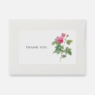 Thank You Vintage Floral Botanical Rectangular Sticker
