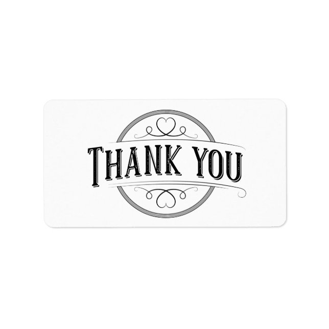 Thank You Vintage Label (Front)