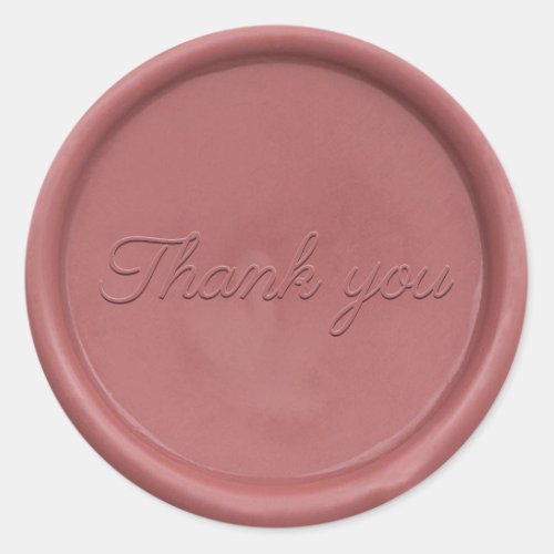 Thank you Vintage Rose Wax Seal Sticker