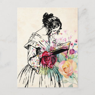 Thank you Vintage style Postcard