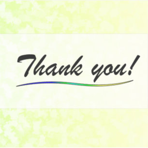 Thank You Vinyl Sticker