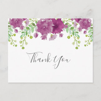 Thank you violet postcard