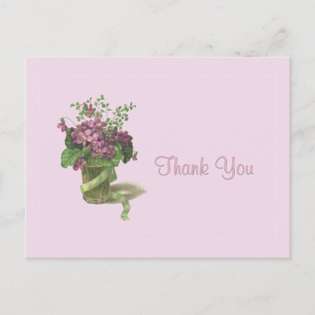 Thank You Violets Postcard (Front)