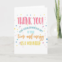 Thank you Volunteer