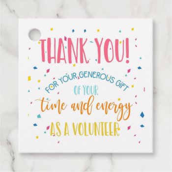 Thank You Volunteer Favor Tags by GenerationIns at Zazzle