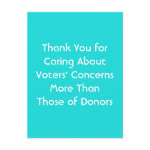 Thank You Voter Concerns Over Donations