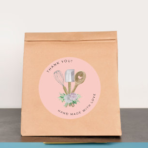 Thank you Watercolor Bakery  Classic Round Sticker