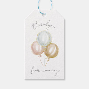 Thank You Watercolor Balloons Gift Tags