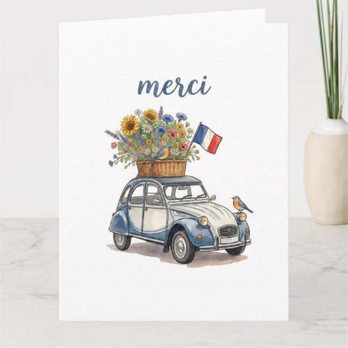 Thank you watercolor postcard