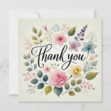 Thank You Watercolor Print Design