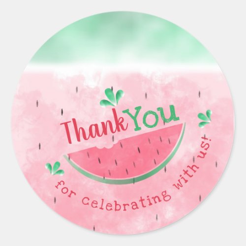 Thank you Watermelon Birthday Sticker