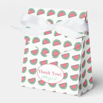 Thank You | Watermelon Pattern Tent Favor Box