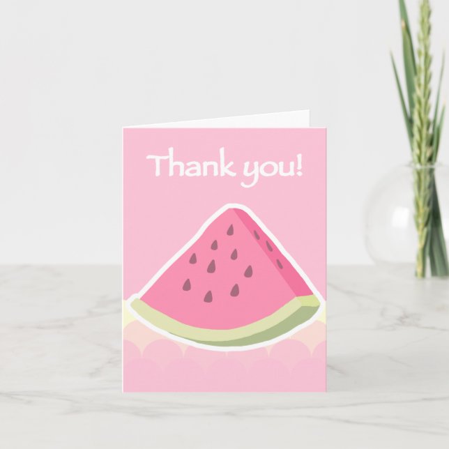 Thank You Watermelon Slice Card (Front)