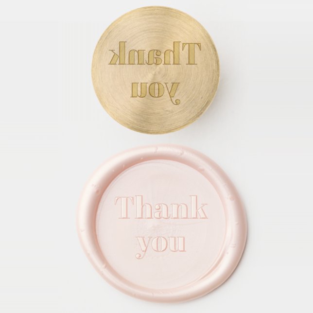 "Thank you"   Wax Seal Stamp (Stamped)