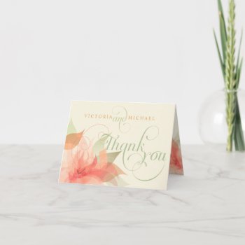 Thank You Wedding Abstract Floral-2 Notecards by deluxebridal at Zazzle