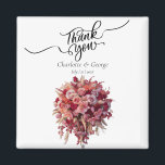Thank You Wedding Bouquet Flower Wedding Favor Magnet<br><div class="desc">Thank You Wedding Bouquet Flower Wedding Favor
This design is perfect for your greenery and white rustic boho wedding theme. And easy to customize and personalize by change the text</div>