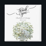 Thank You Wedding Bouquet Flower Wedding Favor Magnet<br><div class="desc">Thank You Wedding Bouquet Flower Wedding Favor
This design is perfect for your greenery and white rustic boho wedding theme. And easy to customize and personalize by change the text</div>