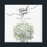 Thank You Wedding Bouquet Flower Wedding Favor Magnet<br><div class="desc">Thank You Wedding Bouquet Flower Wedding Favor
This design is perfect for your greenery and white rustic boho wedding theme. And easy to customize and personalize by change the text</div>