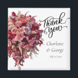Thank You Wedding Bouquet Flower Wedding Favor Magnet<br><div class="desc">Thank You Wedding Bouquet Flower Wedding Favor
This design is perfect for your greenery and white rustic boho wedding theme. And easy to customize and personalize by change the text</div>