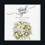 Thank You Wedding Bouquet Flower Wedding Favor Magnet<br><div class="desc">Thank You Wedding Bouquet Flower Wedding Favor
This design is perfect for your greenery and white rustic boho wedding theme. And easy to customize and personalize by change the text</div>