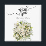 Thank You Wedding Bouquet Flower Wedding Favor Magnet<br><div class="desc">Thank You Wedding Bouquet Flower Wedding Favor
This design is perfect for your greenery and white rustic boho wedding theme. And easy to customize and personalize by change the text</div>