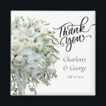 Thank You Wedding Bouquet Flower Wedding Favor Magnet<br><div class="desc">Thank You Wedding Bouquet Flower Wedding Favor
This design is perfect for your greenery and white rustic boho wedding theme. And easy to customize and personalize by change the text</div>